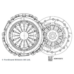 Zestaw sprzęgła BLUE PRINT ADW193072 do 