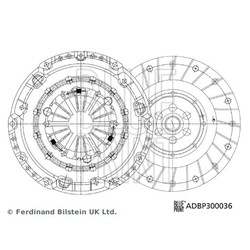 Zestaw sprzęgła BLUE PRINT ADBP300036 do 